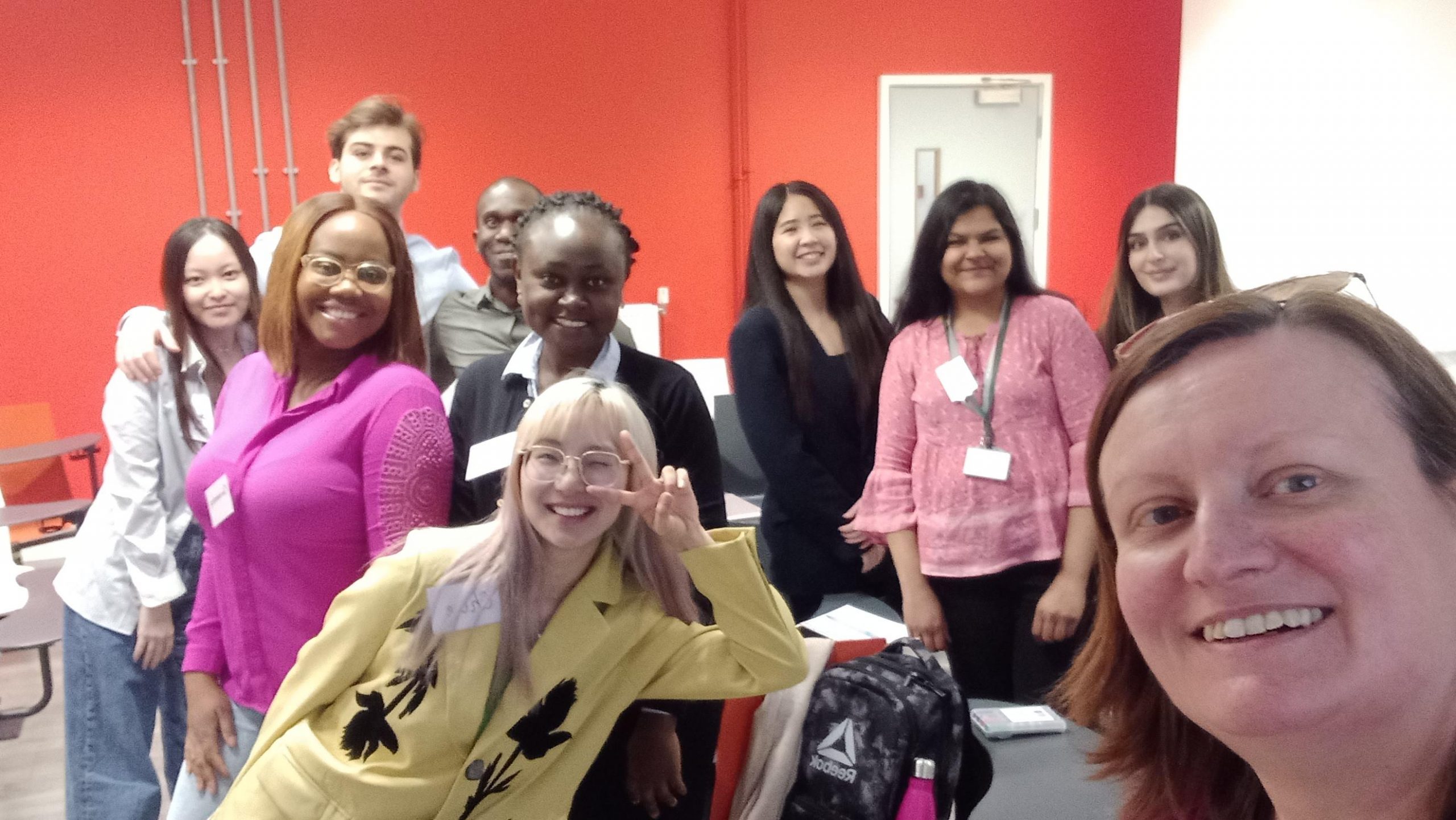 Westminster Community Consultancy Project (WCCP) group photo with Helen Green and student consultants