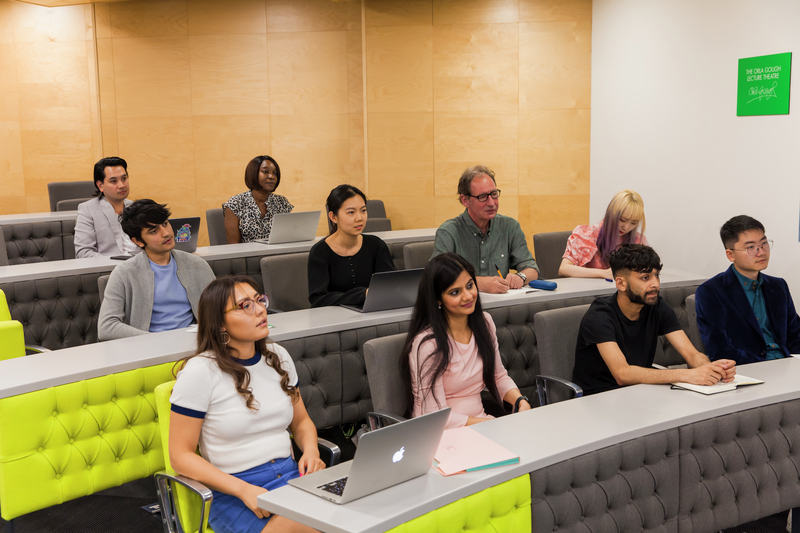 Laptop, Papers, Students, Student, Lecture, Lecture Hall, Learning, Teaching, Seats, Marketing, Facility, Interior, Marylebone, Marylebone Campus