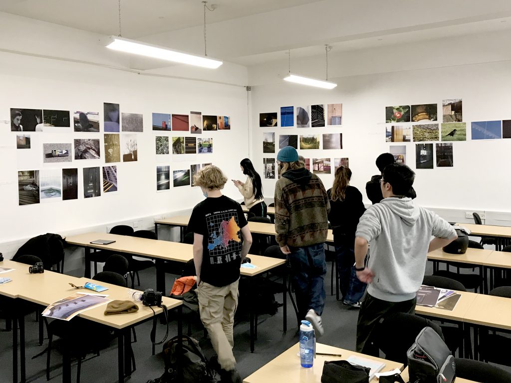 Students working in a class