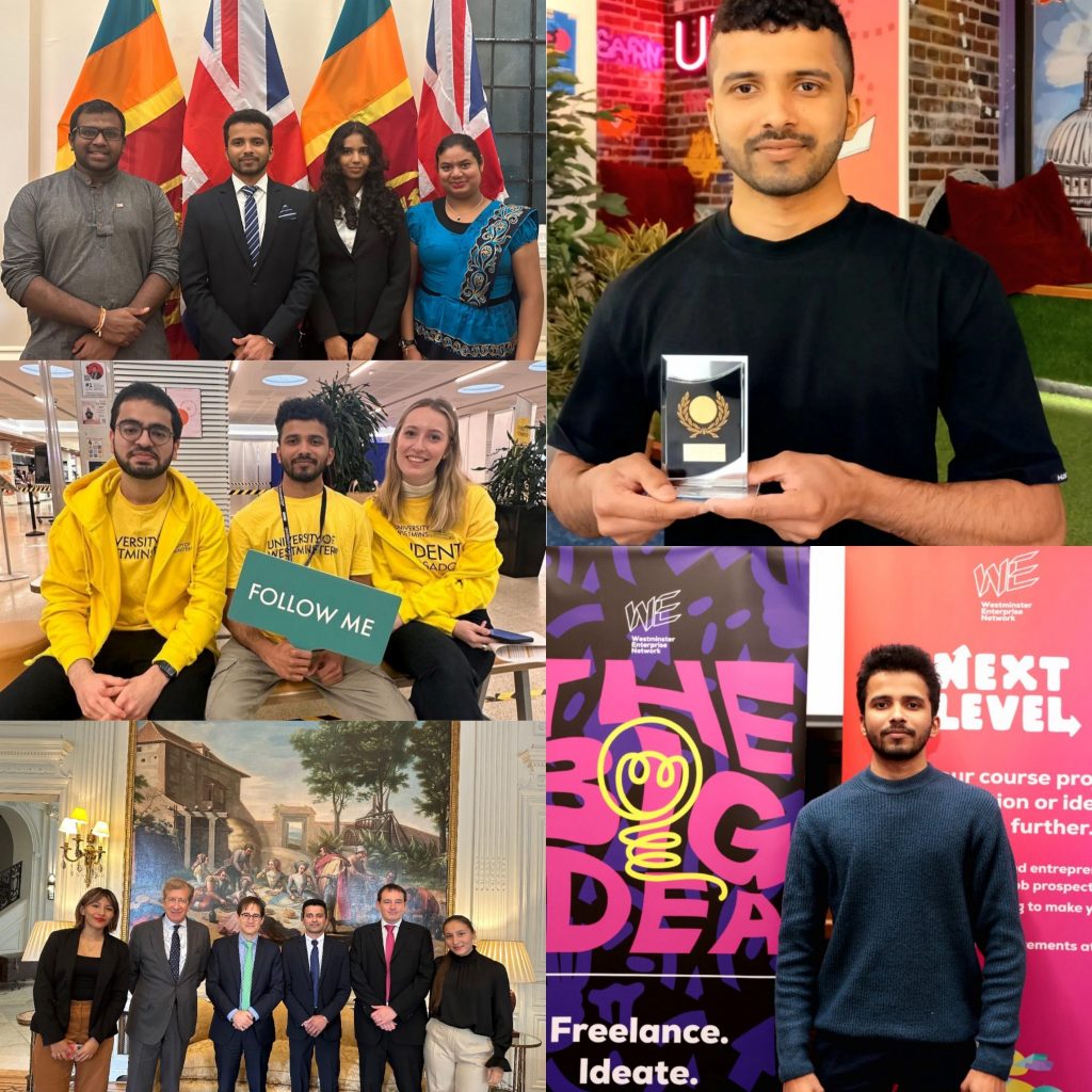 Various images of him at university events, being a student ambassador and winning National Union of Students (NUS) Delegate