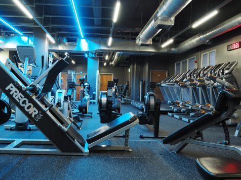 Various weight machines and exercise equipment in the Regent Street Gym