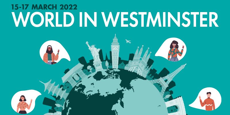 World in Westminster event poster
