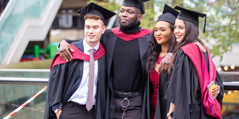 Graduates in gowns