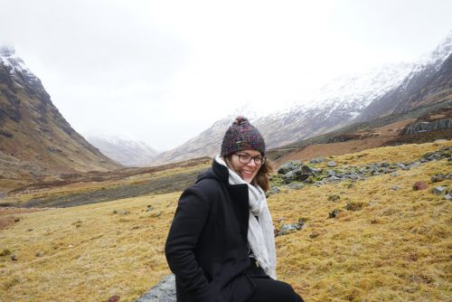 International student in the Scottish Highlands