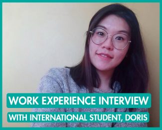 Work Experience Interview with international student, Doris - International Student Blogger - title image