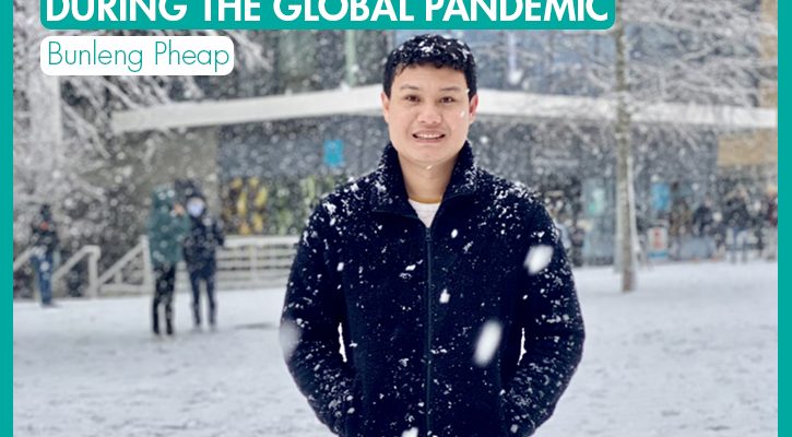 Studying in London During The Global Pandemic_International Student Blogger_Bunleng Pheap_Bunleng out in the London snow-featured image
