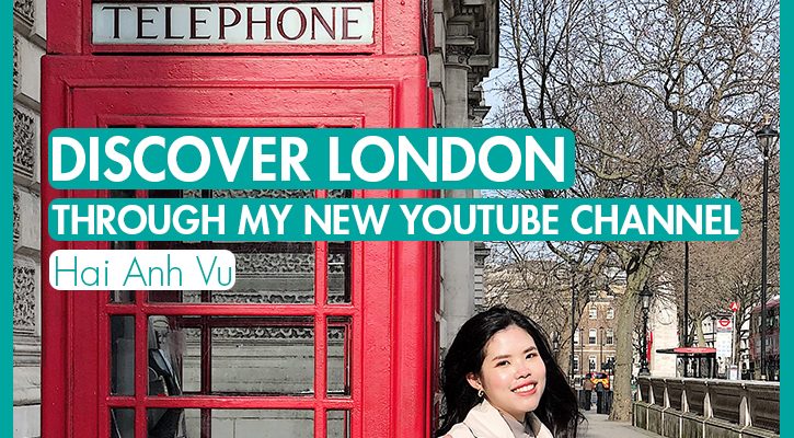 Discover London through my new YouTube channel_International Student Blog_Hai Anh Vu_featured image_Hai Anh by a red London telephone box