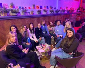 Sara with friends at International Welcome Week-How I Balance Study and Life in London-Sara Allami