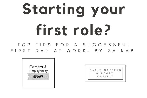 Guest blog with tips for starting your first role