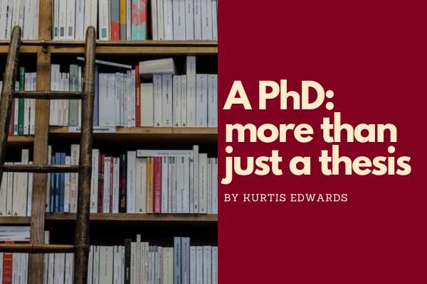 image shows an image of a ladder in front of a big book library shelf