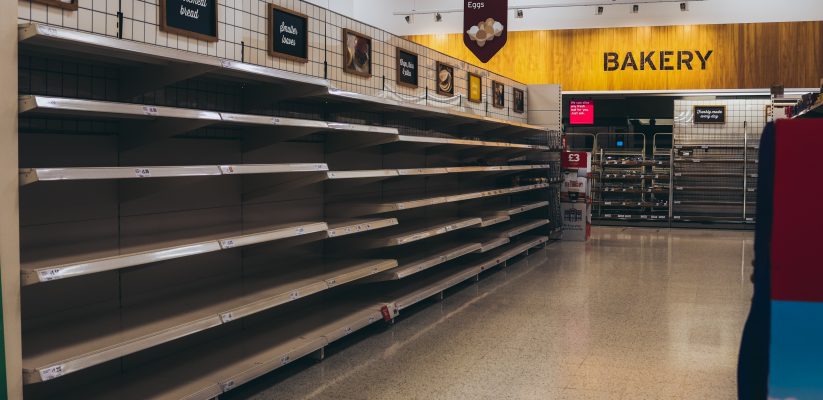 Empty grocery store