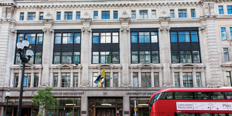 University of Westminster, Regent Campus, Campus, Exterior, Building, Street, Transport, Bus