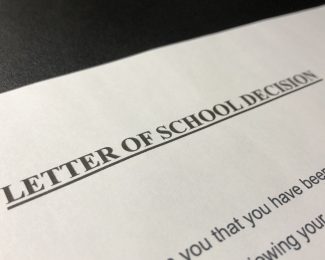 Letter of School Decision. Photograph: Richard Zou, University of Westminster